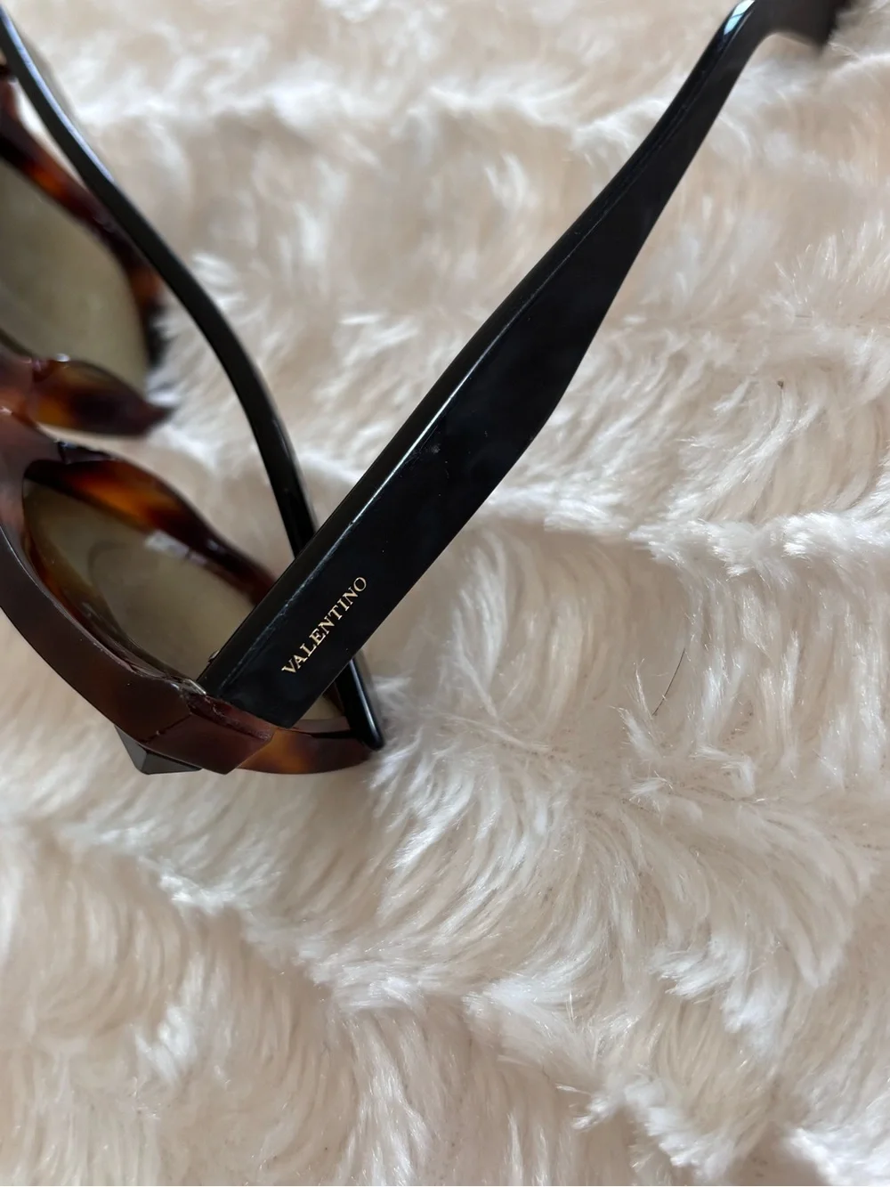 Valentino Tortoiseshell Rectangular Sunglasses - Brown Lenses